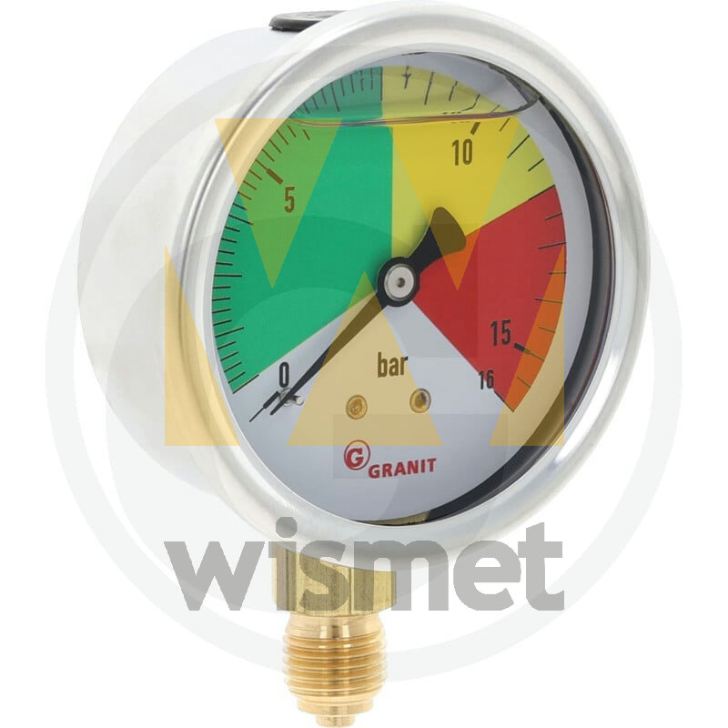 Manometer Ø63mm 0-16 bar unten 1/4" GRANIT 12365583