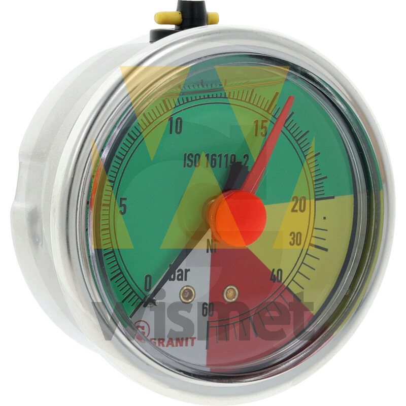 Manometer Ø63mm 0-20-40-60 bar 1/4" H-FL GRANIT 12369248