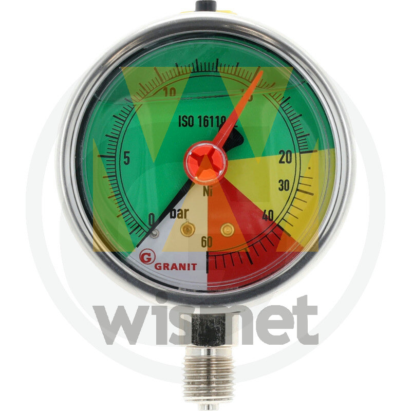 Manometer Ø63mm 0-20-40-60bar 1/4" unten GRANIT 12403028