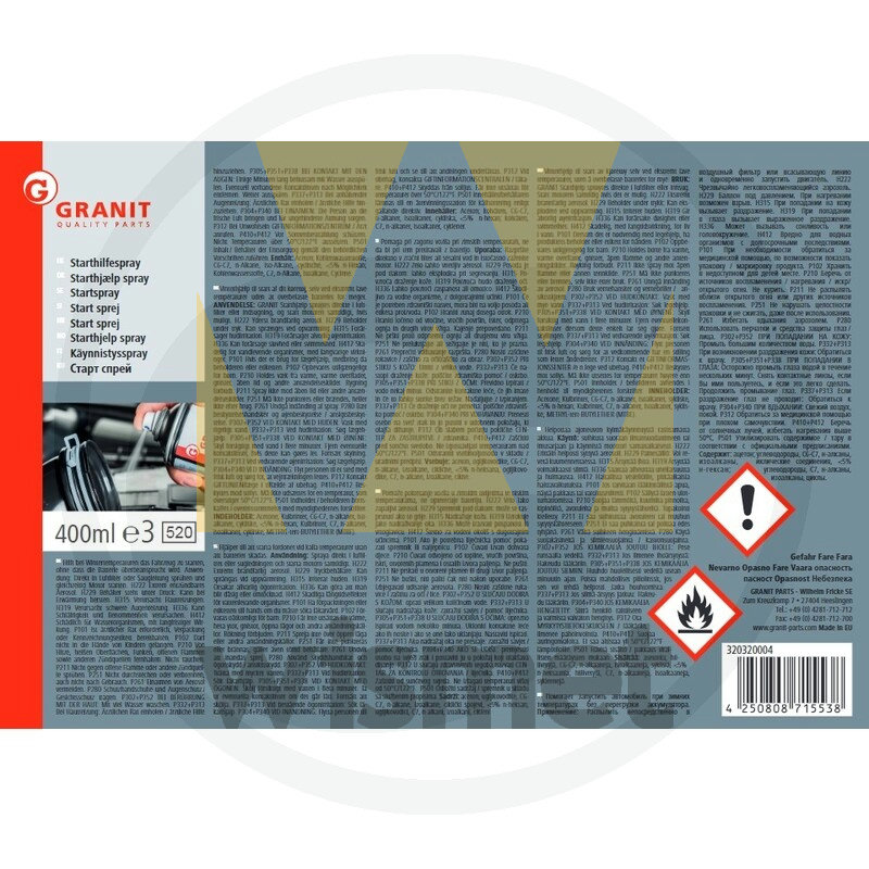 Starthilfespray 400ml GRANIT 320320004