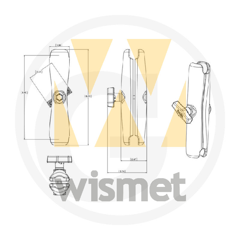 Socket Arm, lang (C-System) GRANIT 5070010114