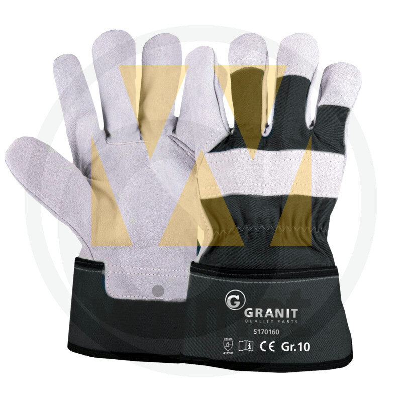 VPE12 Spaltleder-Handschuh, Gr. 10 GRANIT 5170160