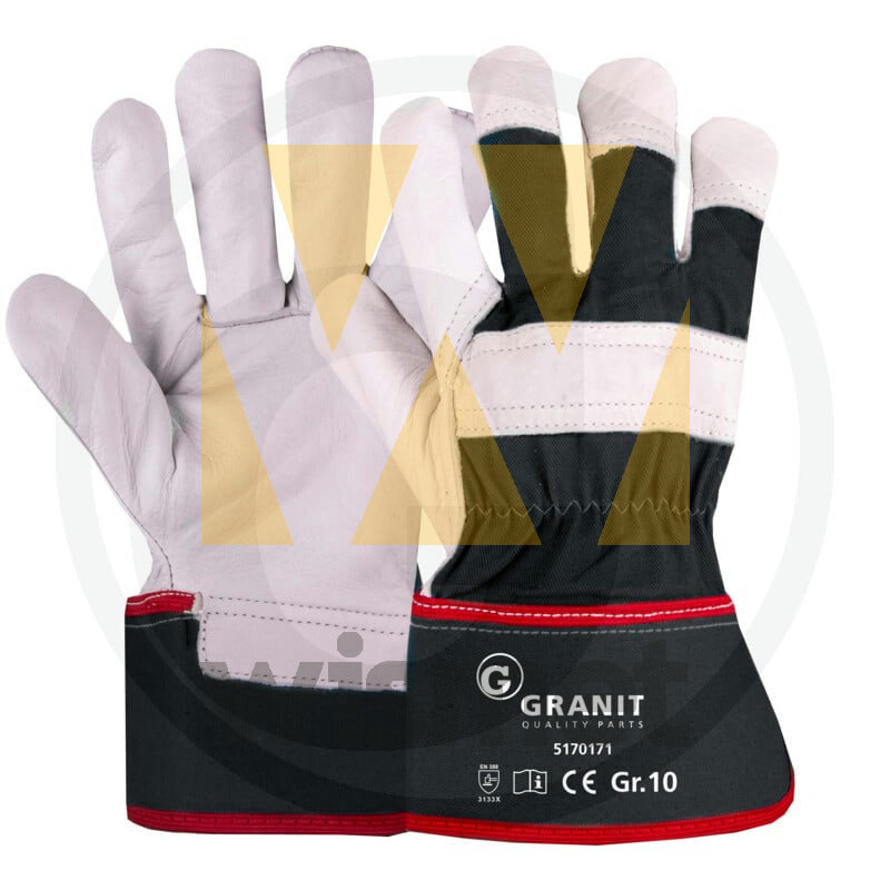 VPE12 Vollleder-Handschuh, Gr. 10 GRANIT 5170171