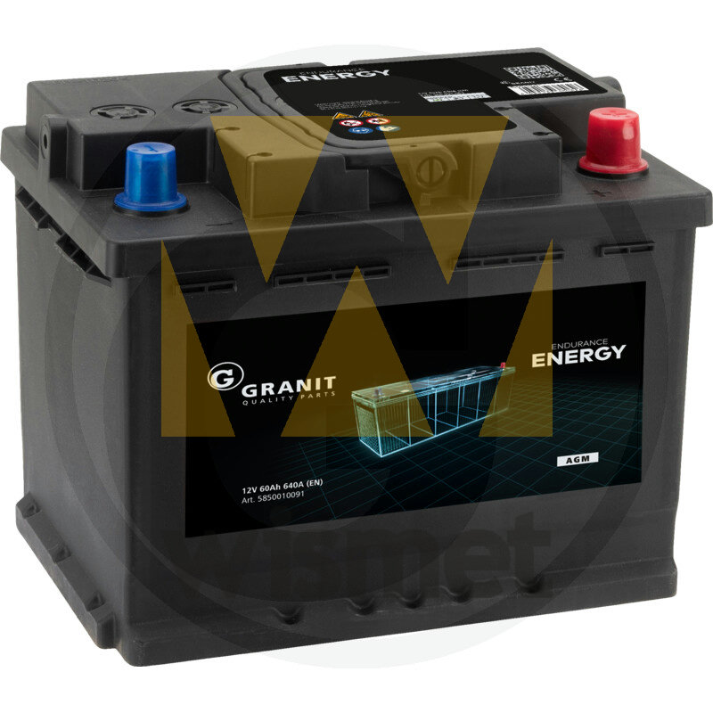 Batterie AGM 12V 60Ah 640A GRANIT 5850010091