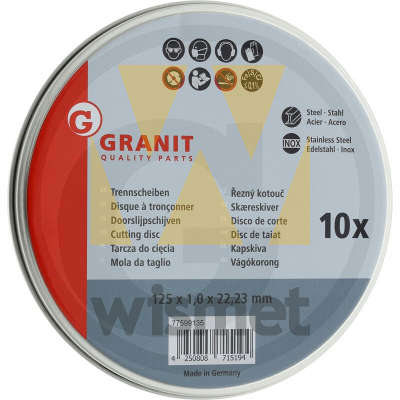 Trennscheibe VE 10 in Metalldose GRANIT 77599135
